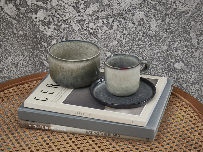 S&P - MERIDIAN plat bord 20 cm groenblauw (set|4)