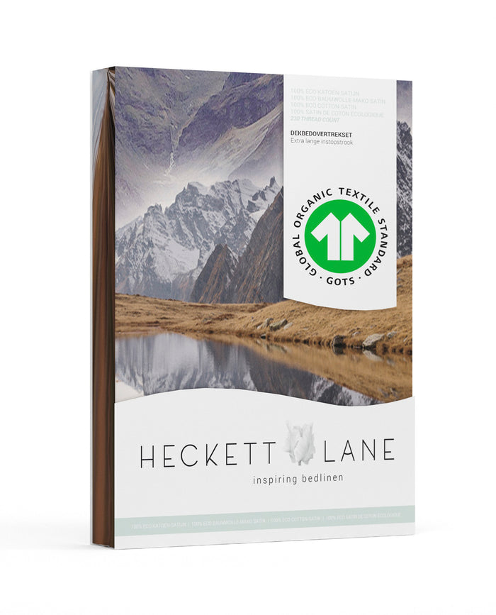 Heckett Lane Dekbedovertrek Katoen Satijn Riley - slate grey