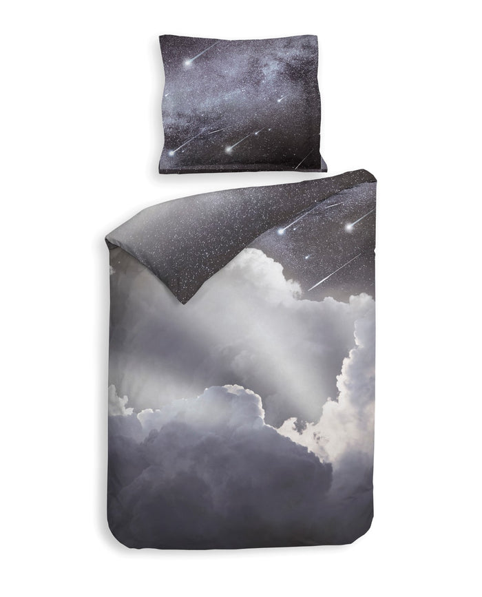 Heckett Lane Dekbedovertrek Katoen Satijn Riley - slate grey