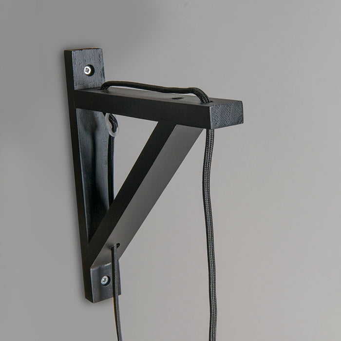 QAZQA Wandlamp zwart met goud - Galgje