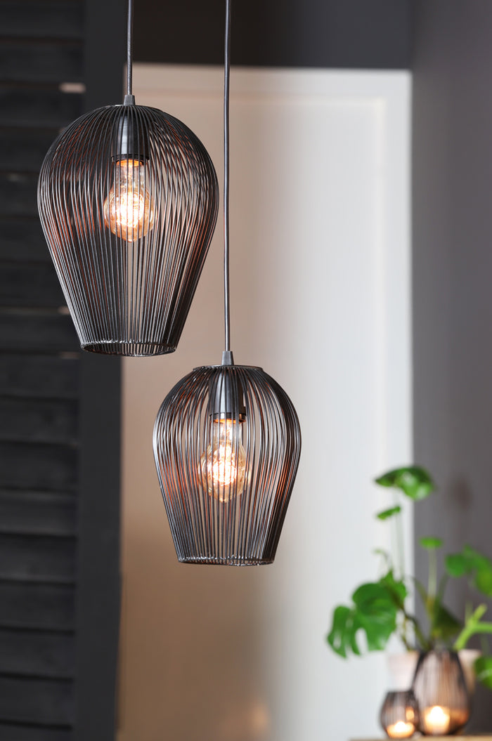 Light & Living Hanglamp Abby - Zwart - Ø19cm