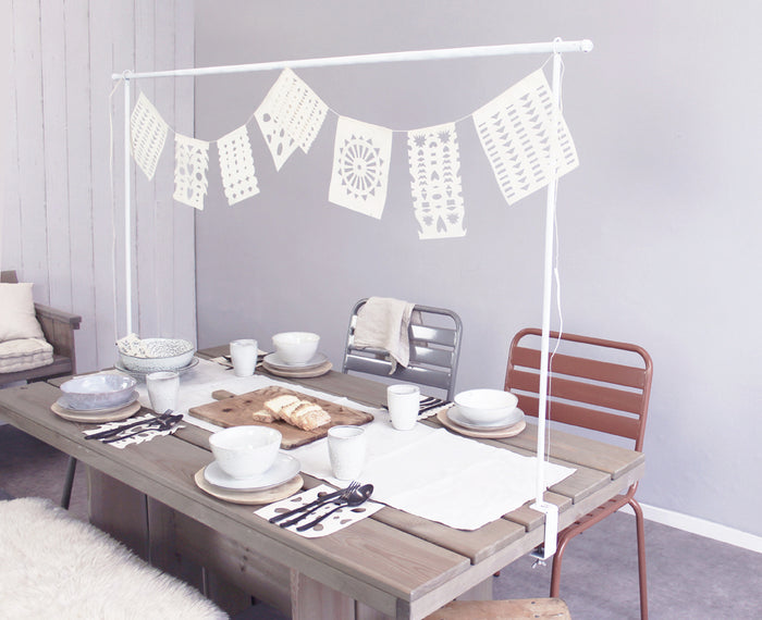 MaximaVida metalen decoratieframe Babs tot 250 cm lengte wit