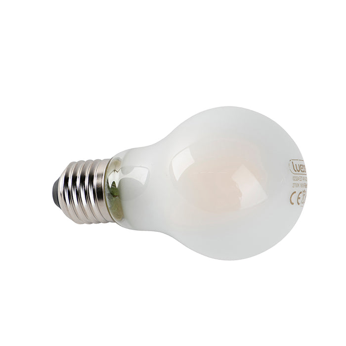 LUEDD Set van 5 E27 LED filament lampen A60 mat glas 4W 450 lm 2700K