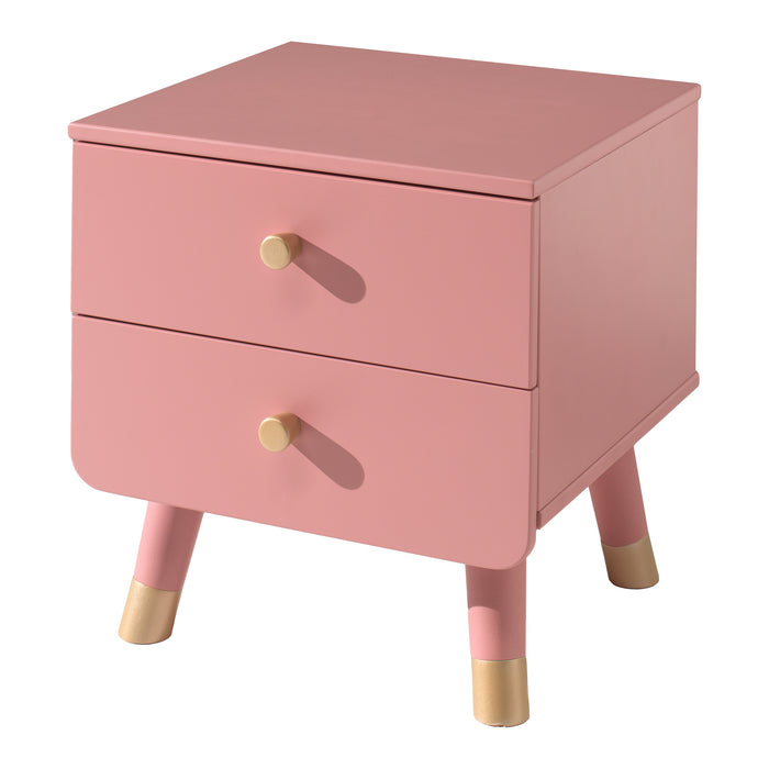 Vipack Billy Bed 90 x 200 cm en Nachttafel - Roze