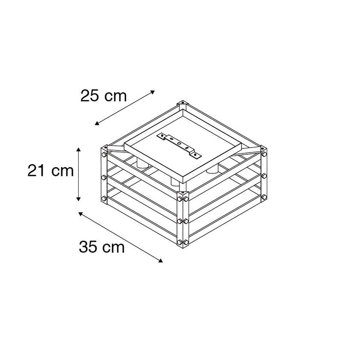 QAZQA Plafondlamp paleta - Bruin - Industrieel - L 35cm