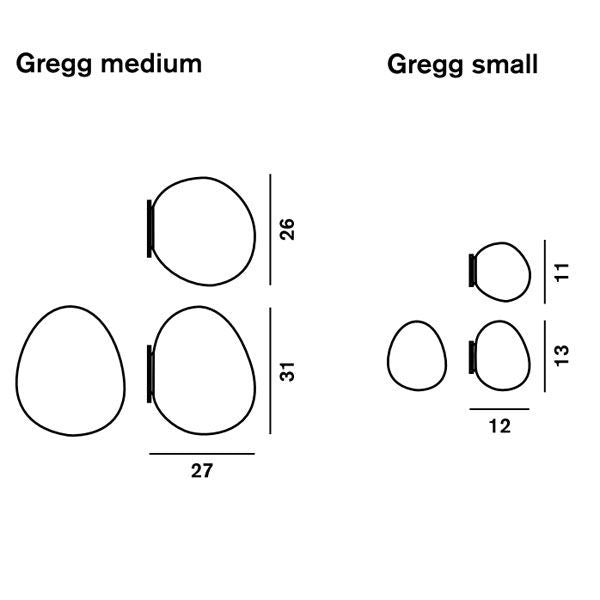 Foscarini Gregg Midi plafond- en wandlamp LED IP44 wit