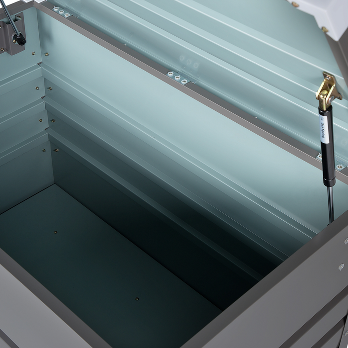 Beliani - CEBROSA S - Kussenbox - Grijs - Staal