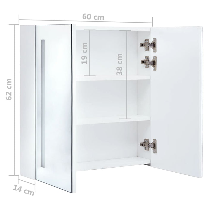 Prolenta Premium - Badkamerkast met spiegel en LED 60x14x62 cm