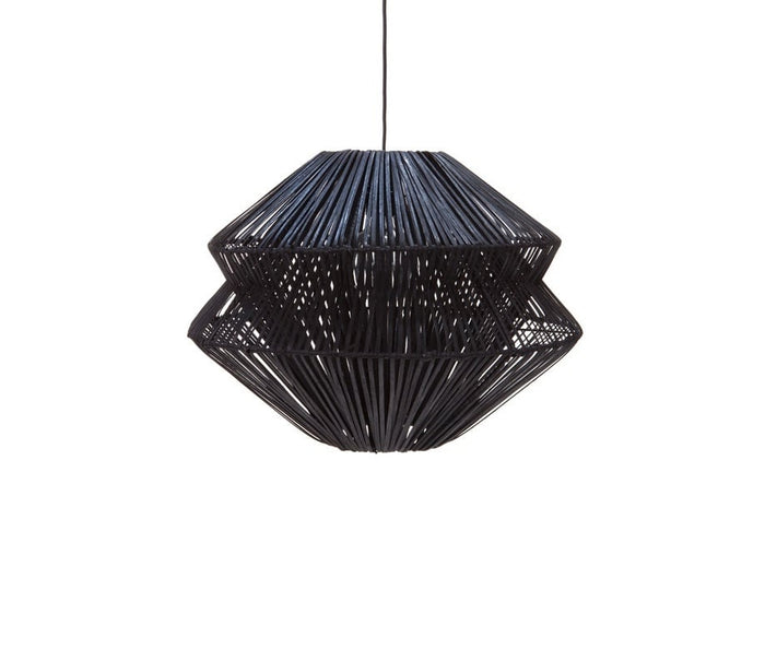 villaflor Hanglamp Laut Rotan Zwart 40cm