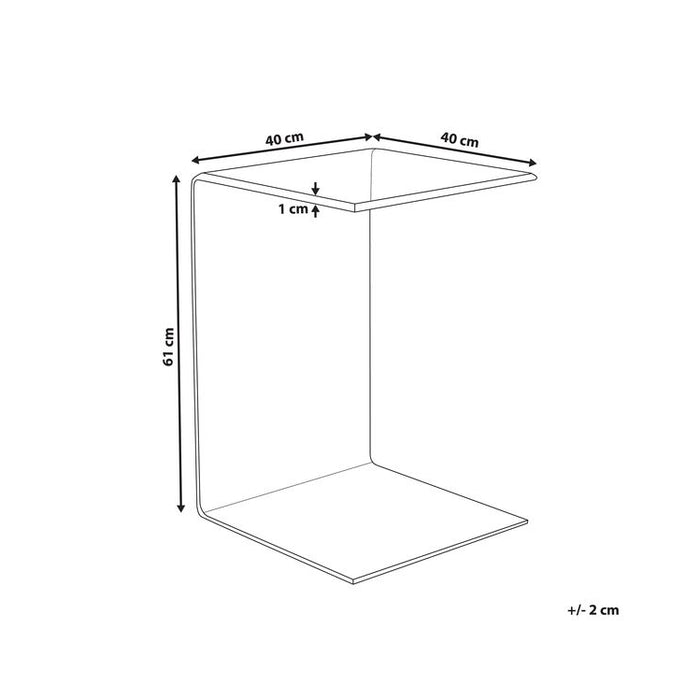 Beliani - LOURDES - Bijzettafel - Transparant - Veiligheidsglas