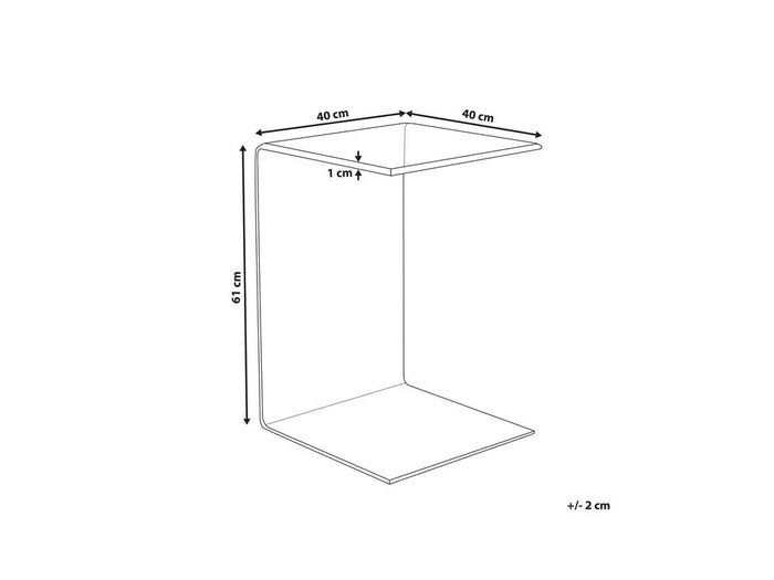 Beliani - LOURDES - Bijzettafel - Transparant - Veiligheidsglas