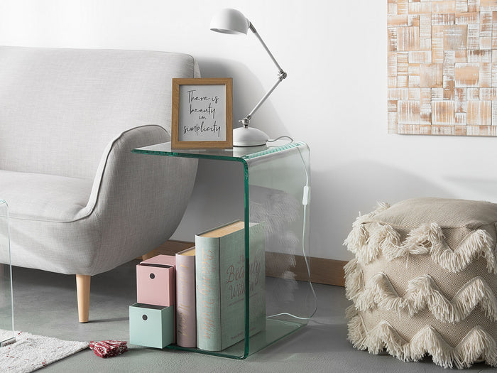 Beliani - LOURDES - Bijzettafel - Transparant - Veiligheidsglas