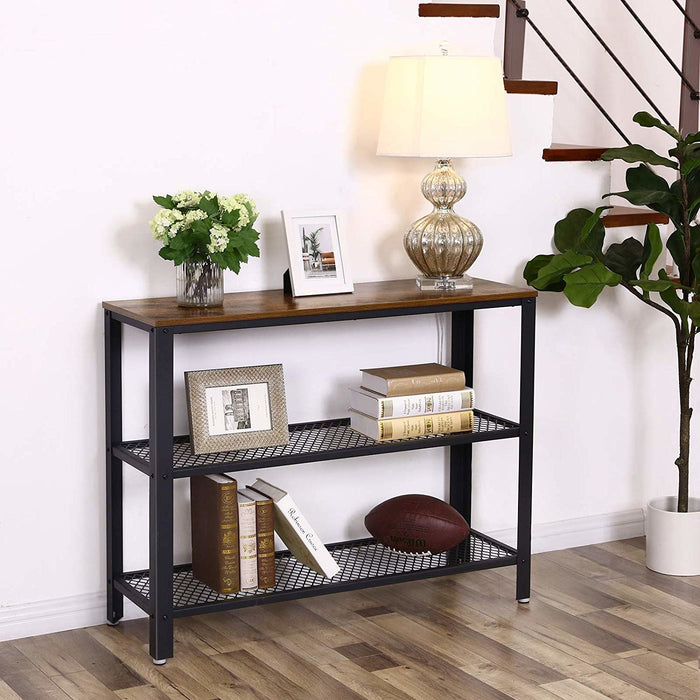 O'DADDY® Wandtafel - Sidetable Industrieel - XXL - 101,5x35x80 - bruin