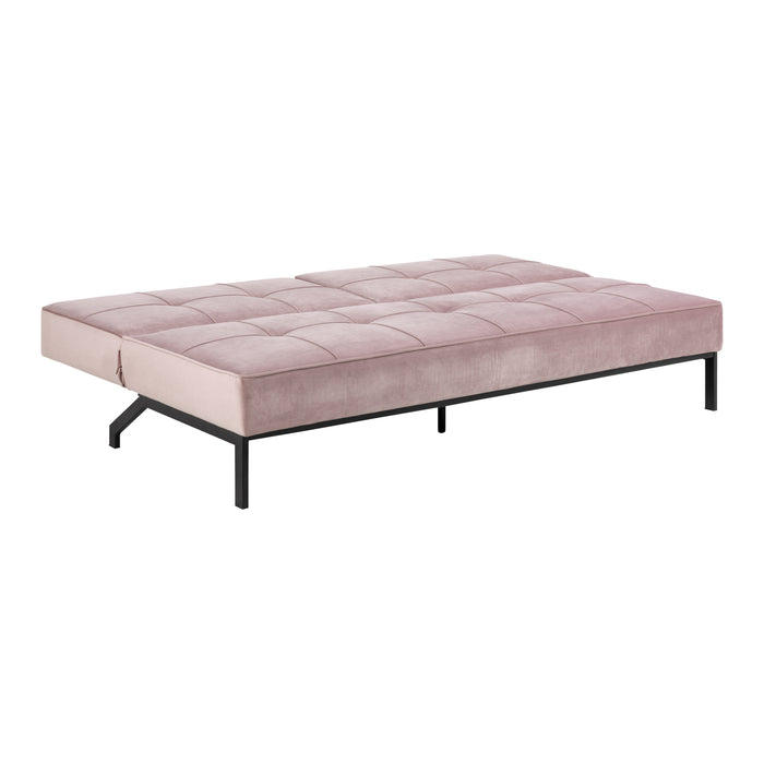 by fonQ basic Sabine Slaapbank - Fluweel - Dusty Pink