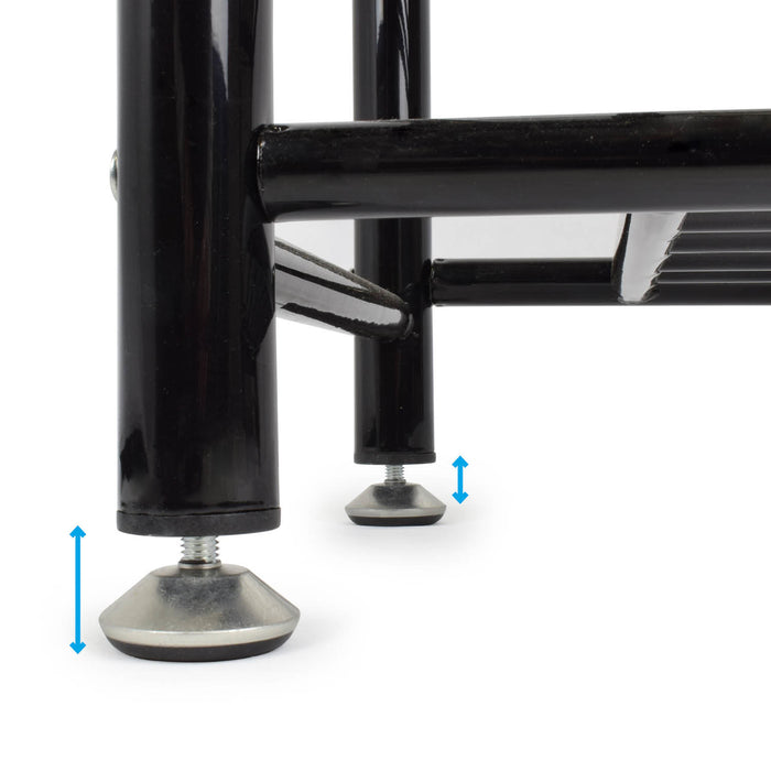 O'DADDY® kapstok staand - schoenenrek - 18 haken - 66x30x190cm - zwart