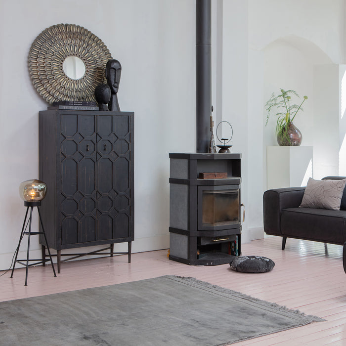 WOOOD Ravel Vloerkleed Grijs