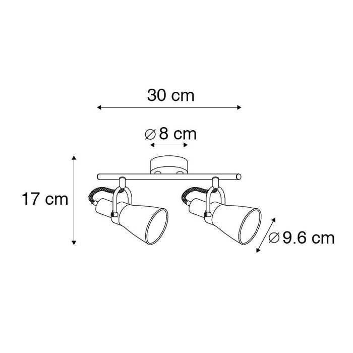 QAZQA Klassieke spot koper - Jos 2