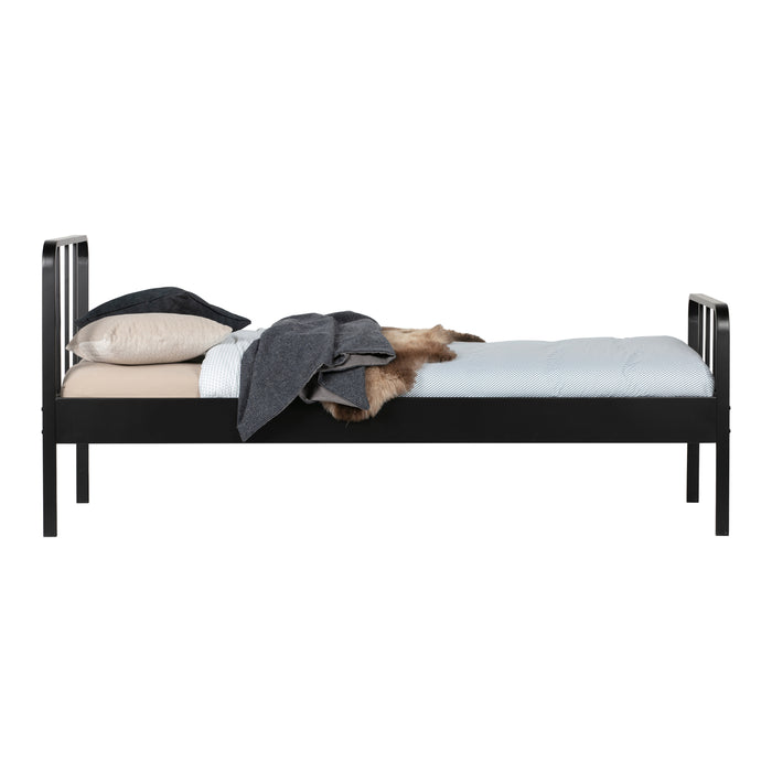 Woood Mees Bed - Zwart - 90 x 200 cm