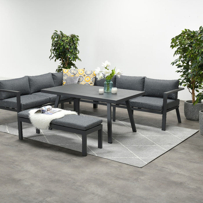 Garden Impressions Buitenkleed Diamonds licht grijs 200x290 cm