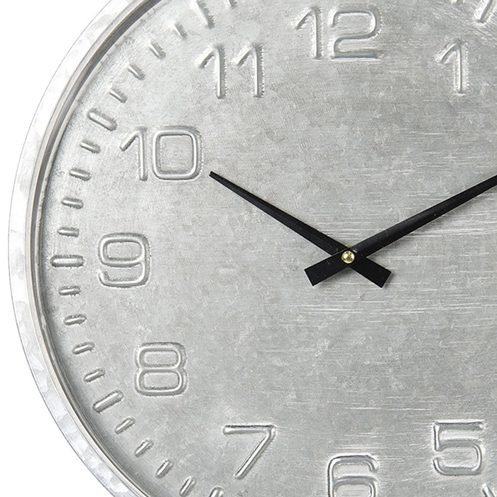 Clayre & Eef Wandklok Ø 39 cm Grijs Hout