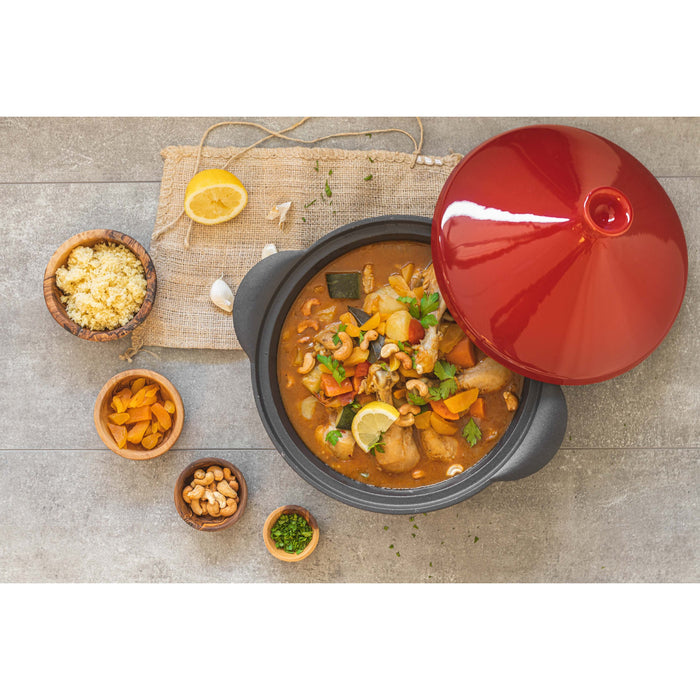 Jay Hill Tajine Gietijzer Rood - Ø 30 cm | 3 Liter