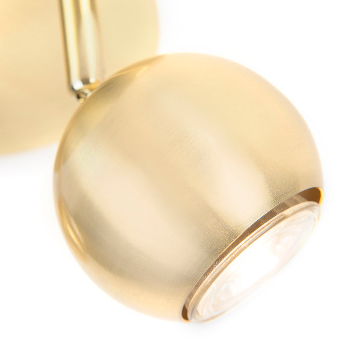 QAZQA Retro ronde spot messing met plafondplaat 2-lichts - Gissi