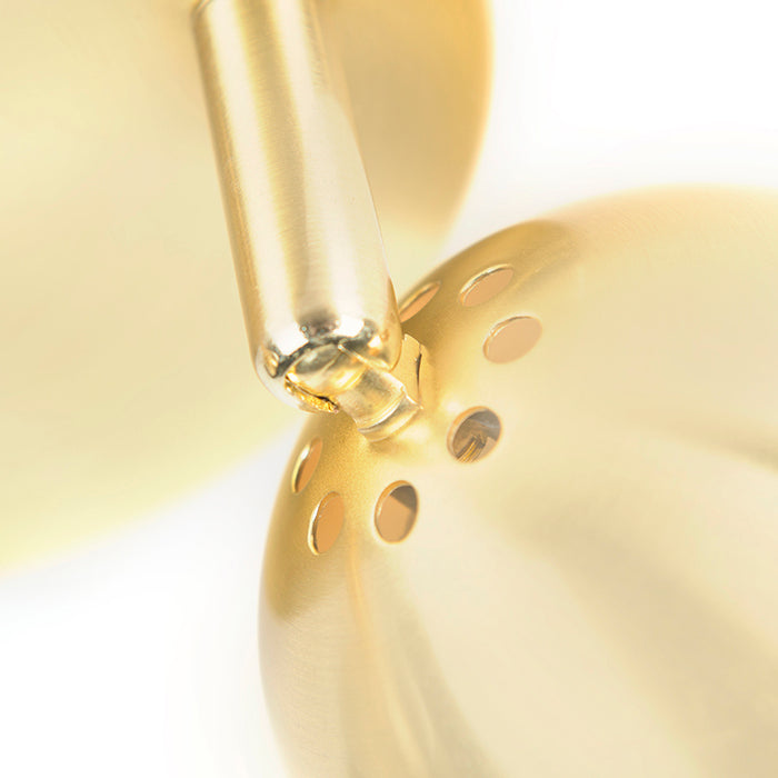 QAZQA Retro ronde spot messing met plafondplaat 2-lichts - Gissi