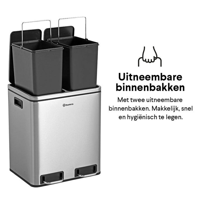 Homra Blinq Duo Pedaalemmer 30 liter (2x15 liter)