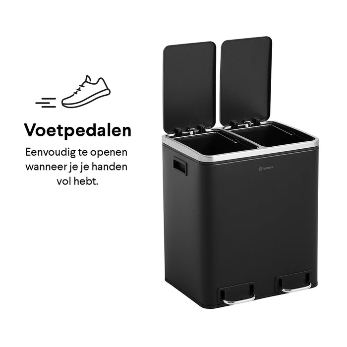 Homra Blinq Duo Pedaalemmer 30 liter (2x15 liter)