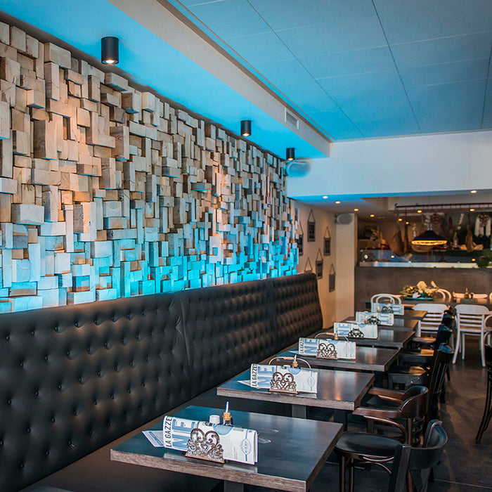 QAZQA Moderne opbouwspot zwart GU10 50mm - Tubo