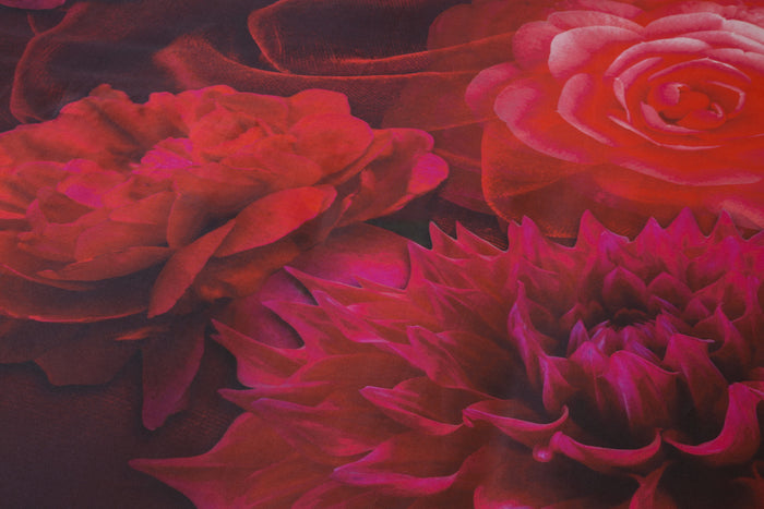 Ten Cate Katoensatijnen Dekbedovertrek - 240x200|220 - Bloem Rood