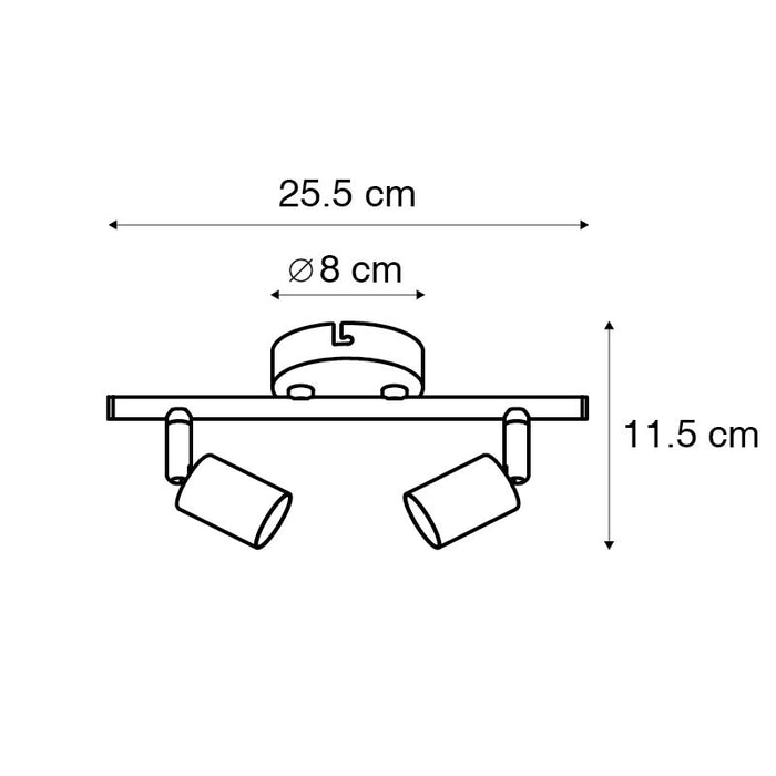 QAZQA Industriële spot zwart kantelbaar 2-lichts - Jeany