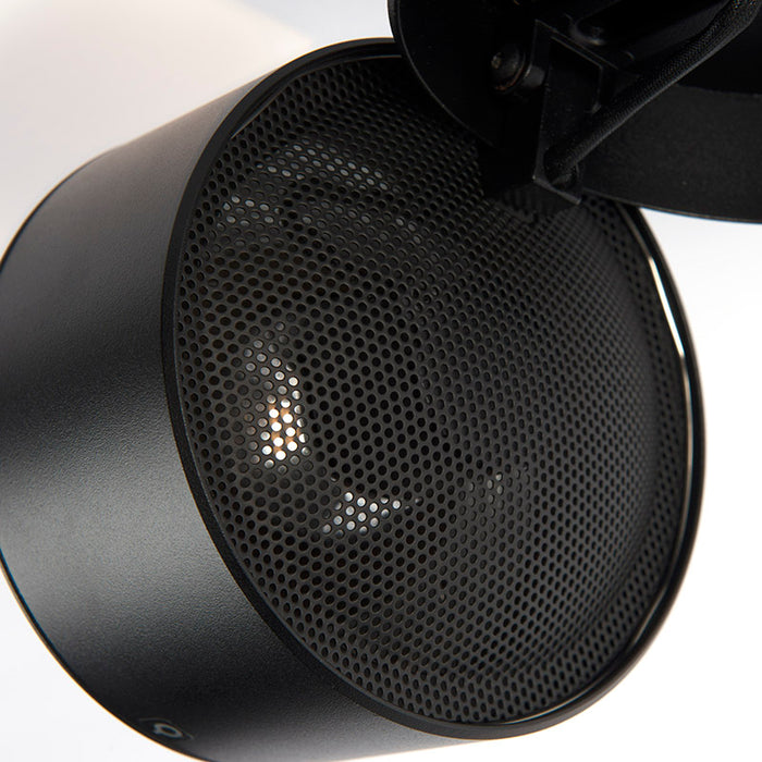 QAZQA Moderne spot zwart rond verstelbaar - Go Nine