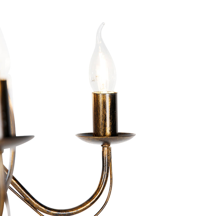 QAZQA Klassieke kroonluchter antiek goud 5-lichts - Giuseppe