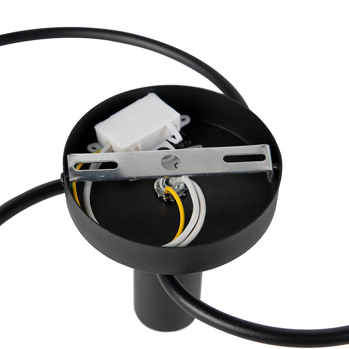 QAZQA Art deco plafondlamp zwart 4-lichts - Facil