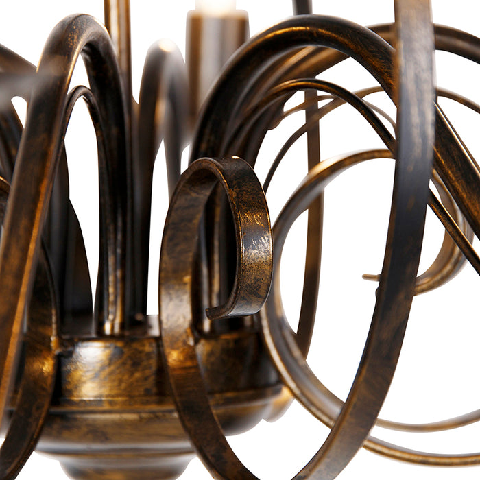 QAZQA Klassieke kroonluchter antiek goud 8-lichts - Giuseppe