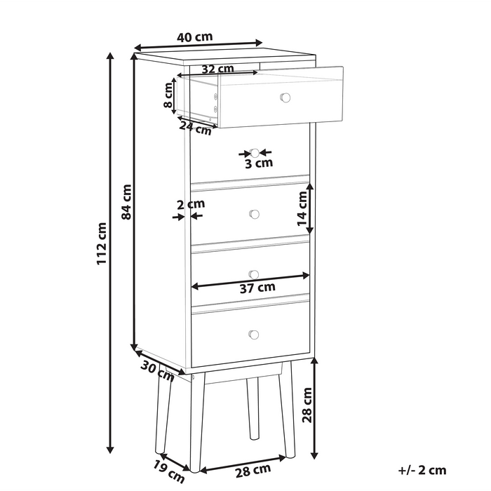 Beliani - FOLEY - Commode - Lichtgrijs - MDF
