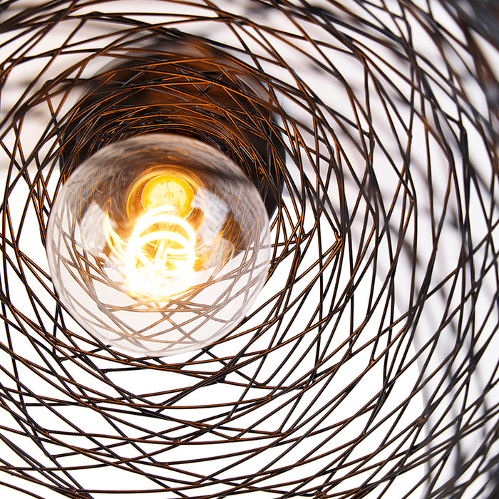 QAZQA Plafondlamp sarella - Zwart - Design - D 290mm