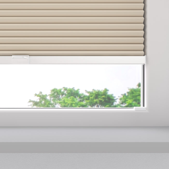 Plisségordijn Thermo Verduisterend 25 mm Sand 90 x 130