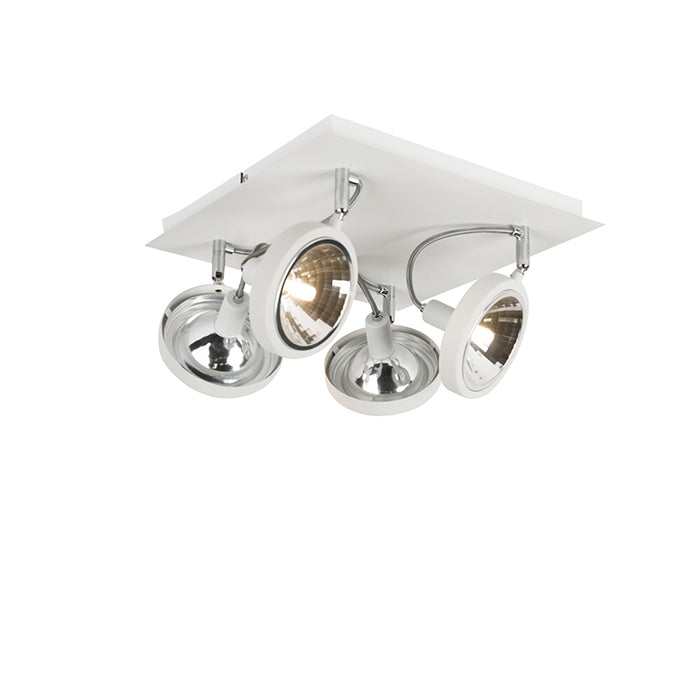 QAZQA Design spot wit 4-lichts verstelbaar - Nox