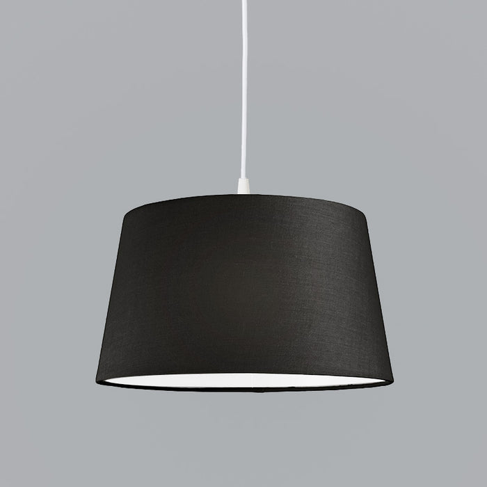 QAZQA Moderne hanglamp wit met zwarte kap 45 cm - Pendel
