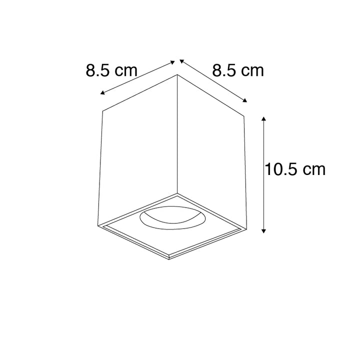 QAZQA Moderne spot zwart met goud - Quba delux
