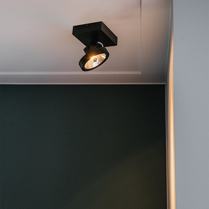 QAZQA Design spot zwart verstelbaar 1-lichts incl. 1 x G9 - Go