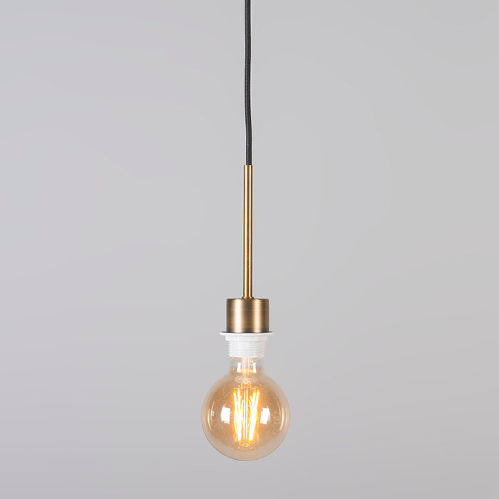 QAZQA Moderne hanglamp brons met kap 45 cm zwart - Combi 1