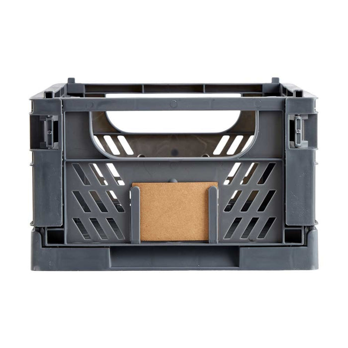 Lisomme Luuk opvouwbaar krat grijs - 25 x 24,5 cm