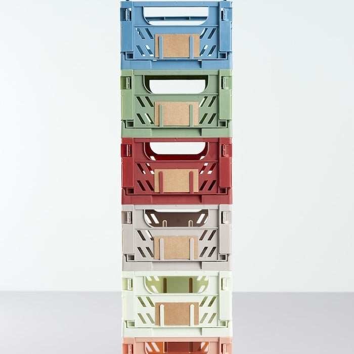 Lisomme Luuk opvouwbaar krat grijs - 25 x 24,5 cm