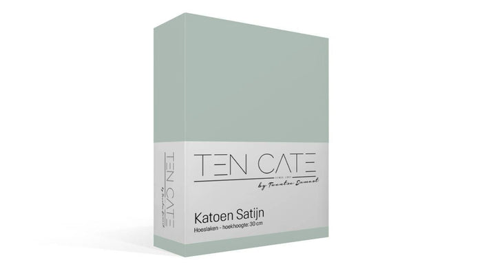 Ten Cate Katoensatijnen Hoeslaken - 180x220 - Mint