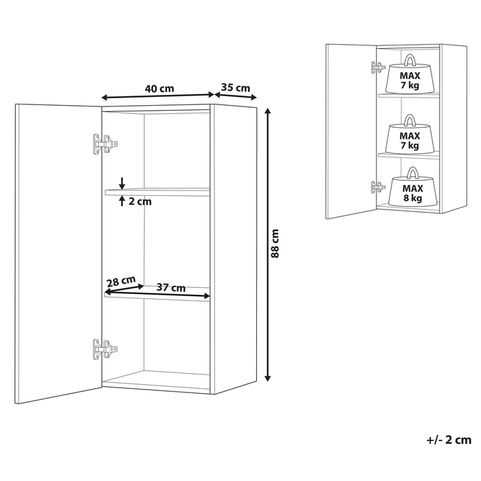 Beliani - BILBAO - Badkamermeubel - Grijs - MDF