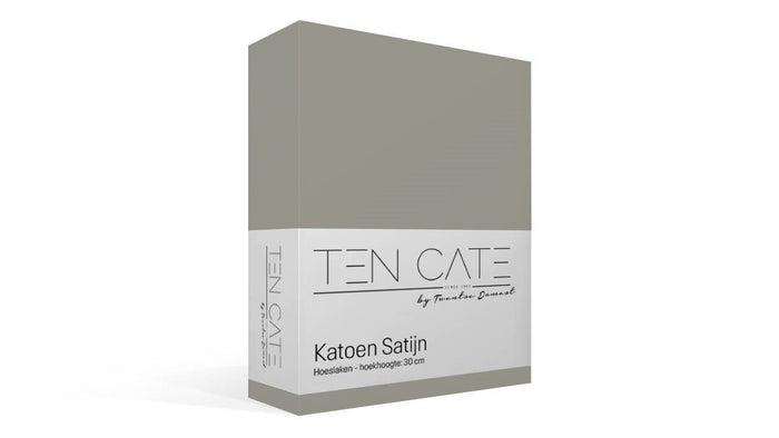 Ten Cate Katoensatijnen Hoeslaken - 180x200 - Grijs