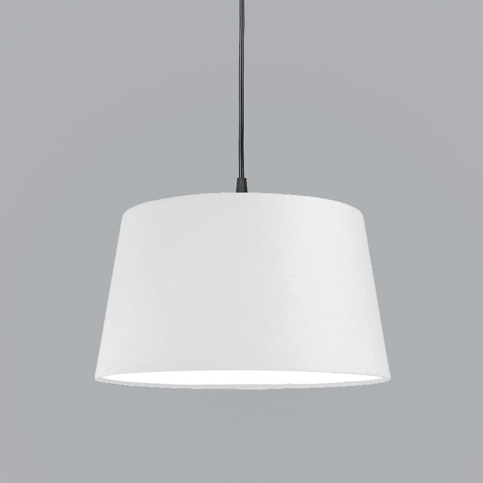 QAZQA Moderne hanglamp zwart met witte kap 45 cm - Pendel